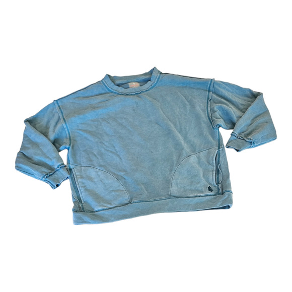 Free People Movement Medium Blue Long Sleeve Pullover Sweater *FLAW* - Picture 1 of 10